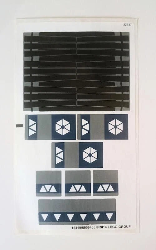 LEGO 75044 Droid Tri-Fighter Original Sticker Sheet - Authentic Decals - Image 1 of 1