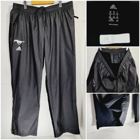 Adidas Calgary Stampeders Mens 2XL Pants Athletic Workout Gray Black CFL Cover