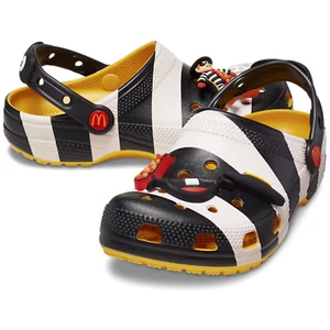 Crocs X McDonald’s Hamburglar Classic Clog Black White Size 8 - Picture 1 of 9