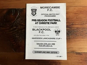 Morecambe v Blackpool 1996 Marsden Lancashire Cup ‘no writing' - Picture 1 of 2