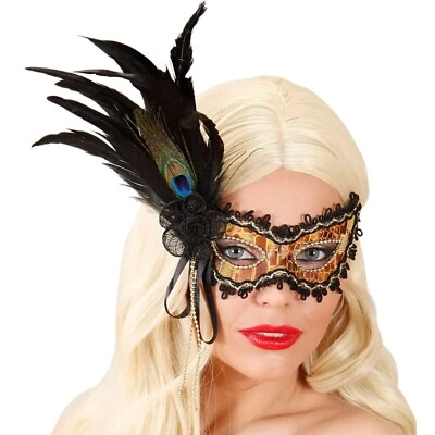 Tortoise Eyemask with Decorations Feathers - Image 1 of 2