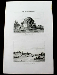SAONE ET LOIRE (71) - 2 GRAVURE DU DEPARTEMENT - 1834 FRANCE PITTORESQUE 28x19cm - Foto 1 di 1