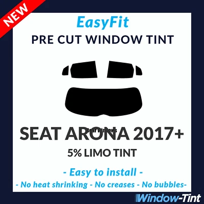 EasyFit Static Pre Cut Window Tint For SEAT Arona 2017 5% Limo Rear - Image 1 of 3