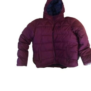 L.L. Bean Kids Down Coat Berry Pink, Sz L (14 -16) Blue Fleese Lined Hooded  - Picture 1 of 15