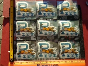 Vintage NCAA Pitt Panthers Lextra 3 x 3 Zoll Bügelflicken 9 Stück Lot RAR NOS - Bild 1 von 2