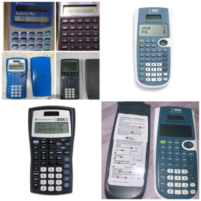 Lot 9 Texas Instruments TI-73 TI-30X IIS Explorer Plus Hp10bl BA II plus TI-30XS - Image 1 of 4