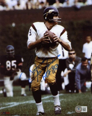 FOTO ASSINADA POR SONNY JURGENSEN 8x10 +hof 83 washington redskins legend beckett bas - Imagem 1 de 2
