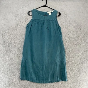 Cynthia Rowley Linen Dress Womens Small 100% Linen Sleeveless Beach Resort Teal - Picture 1 of 10