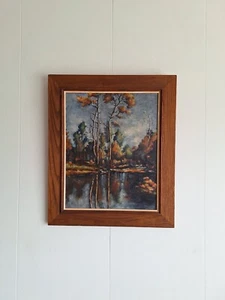 Landschaft Ölgemälde auf Leinwand signiert mit Monogramm CEB - Bild 1 von 8