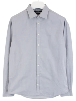 Camisa de cuero ajustada TIGER OF SWEDEN para hombre (Reino Unido) 44 dobladillo redondo cuello de tiburón Foto 1 de 4