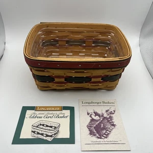 Vintage Longaberger 1996 Fathers Day Address Card Basket - Picture 1 of 11