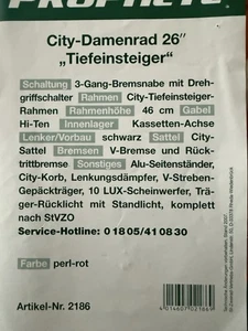 26 Zoll City Damen City Mädchen Fahrrad Mädchenfahrrad Bike Rad 3 GANG Nexus - Bild 1 von 7