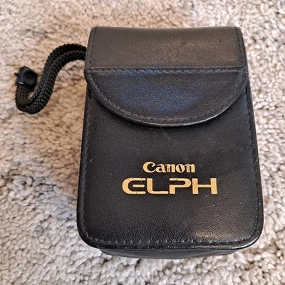 Canon ELPH 370Z Silver Black Zoom Lens Compact Film Camera W/ Case Working EUC. - Image 1 of 4