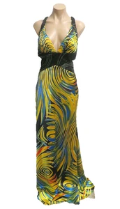 My Love Sydney Women Long Multi Colour Sequin Evening Wedding Party Dress Size S - Picture 1 of 11