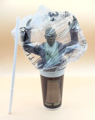 Taza Topper Promoción Star Wars MACE WINDU 1999 KFC/TacoBell/PizzaHut con Taza+Paja Foto 1 de 4