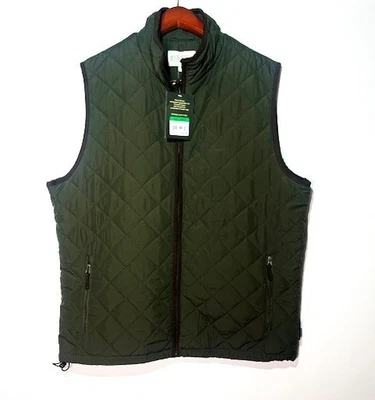 NWT Field and Stream Collared Full Zip Quilted Sportsman's Olive Green Vest Sz L - Image 1 of 4