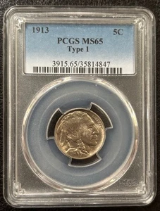 1913 Buffalo Nickel 5C PCGS MS65 Type 1 (#935) - Picture 1 of 6