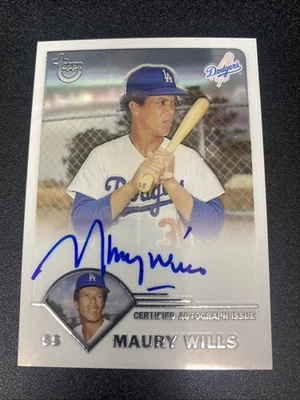 Maury Wills 2003 Topps Retired Autograph - Image 1 of 4