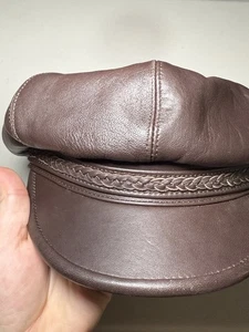 Sombrero de motociclista Sterkowski HARLEY cuero natural retro motociclista chopper vintage - Imagen 1 de 6