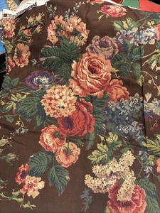 Vintage Ralph Lauren braun Blumen Wohndeko Stoff 54” x 108” - Bild 1 von 5