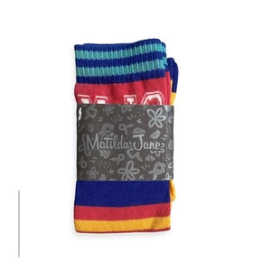 matilda jane moments with you spirit socks NEW large L 1 2 3 4 red MJC knee blue - Picture 1 of 4
