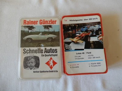 berliner spielkarten quartett schnelle autos guter zustand - Bild 1 von 3