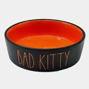 Rae Dunn Ceramic Cat Dish Bowl - BAD KITTY - 5" x 1.5" Dishwasher Safe New - Picture 1 of 3