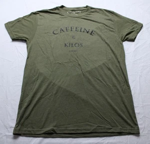 Caffeine & Kilos Unisex Erwachsene Arch Logo T-Shirt CG2 olivgrün Large  - Bild 1 von 4
