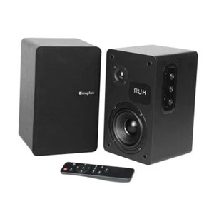 Powered Bookshelf Speakers 40W X 2 Active Wired Vinyl Record Player Speakers - Picture 1 of 7