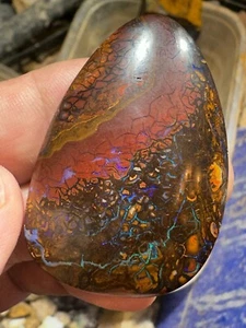 137.5 ct large Cabochon (52 x 35 mm) Multi Color Koroit Boulder Opal nut cab - Picture 1 of 6