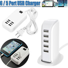 6/5 Port Multi Port USB Wall Charger Station Desktop Hub Fast Charging Universal