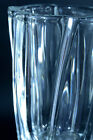 Beau vase moderniste mouvement 1950 signé cristal de sevres vintage déco  design