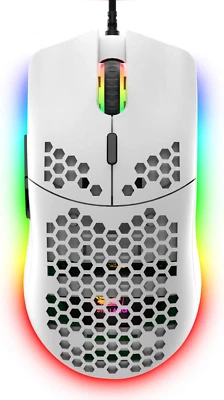 Ratón para juegos ligero M1 con cable FREEWOLF con 6 RGB retroiluminado para PC/Xbox Foto 1 de 4