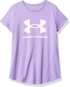 Under Armour Girls' Sportstyle Graphic Short-Sleeve T-Shirt Size XL Purple - Picture 1 of 2