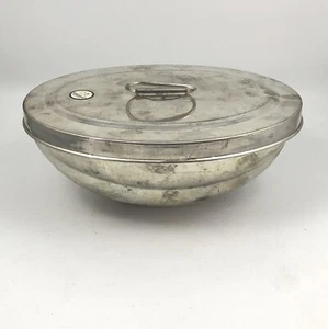 Rowoco Aluminium Kuchenpfanne Form ovale Schale mit Deckel Dampf Pudding Jello 8 3/4 Zoll - Bild 1 von 9