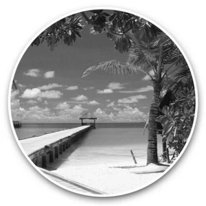 2 x Vinyl Stickers 25cm (bw) - Awesome Maldives Beach  #41644 - Bild 1 von 8