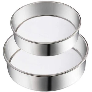 2 Pack Flour SifterStainless Steel Fine Mesh Strainers Flour Sieve60 Mesh Rou... - Picture 1 of 7