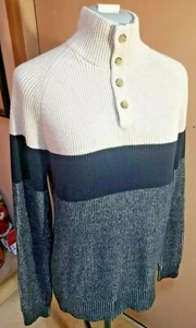 Mens Pullover Cardigan Sweater 1/4 Button Up Neck Banana Republic Small  - Picture 1 of 4