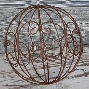 Gartenkugel 24cm Metallkugel Kugel Rost Braun wie Edelrost Ornamente Lampe DIY - Bild 1 von 3