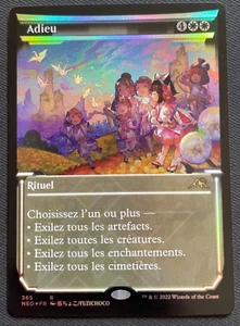 MTG Kamigawa: Neon Dynasty Foil Alter Art Farewell Adieu (NM) FRENCH!! - Picture 1 of 1
