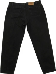 Jeans holgados Levis 550 de colección lengüeta naranja pierna cónica relajada negros años 90 para hombre 42X30 - Imagen 1 de 11