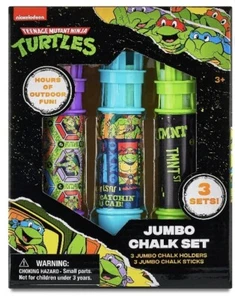 Teenage Mutant Ninja Turtles Jumbo Sidewalk Chalk 3 Colors with Holders - Picture 1 of 5