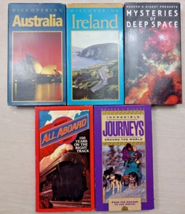 5x Readers Digest VHS Australia Ireland Deep Space All Aboard Journeys Amazon - Picture 1 of 7