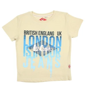 Boys T-Shirt. Lee Cooper. Short Sleeves. Beige Color. 4-14 Years - Picture 1 of 8