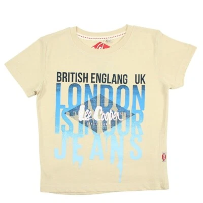 Boys T-Shirt. Lee Cooper. Short Sleeves. Beige Color. 4-14 Years - Image 1 of 2