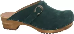 Sanita Wood Hedi Women Clogs | Slippers | garden shoes | Suede Leather - NEW - Picture 1 of 16