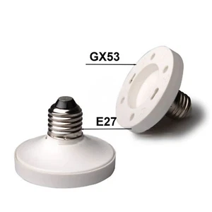 E27 to GX53 LED Halogen GFL Light Bulb Lamp Adapter Socket Base Converter Holder - Picture 1 of 6