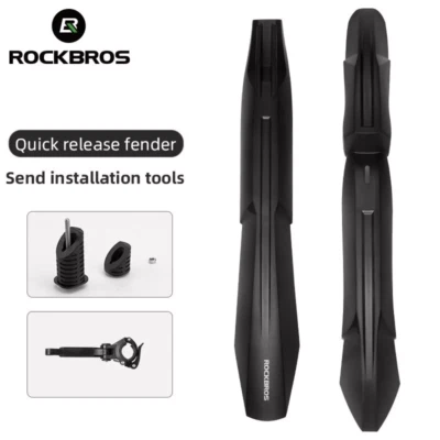 ROCKBROS Bike Fender Adjustable Mudguard Front/Rear Fender Set Cycling Fenders - Image 1 of 4