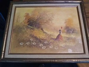 Öl Leinwand Gemälde von K. Cachard 12X16 - Bild 1 von 3