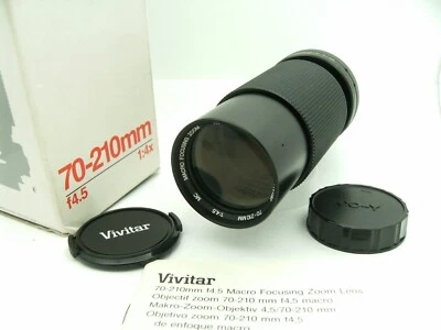 Vivitar 70-210mm f4.5 Zoom manual lens No 77441156 Mount Yashica/Contax - Image 1 of 4